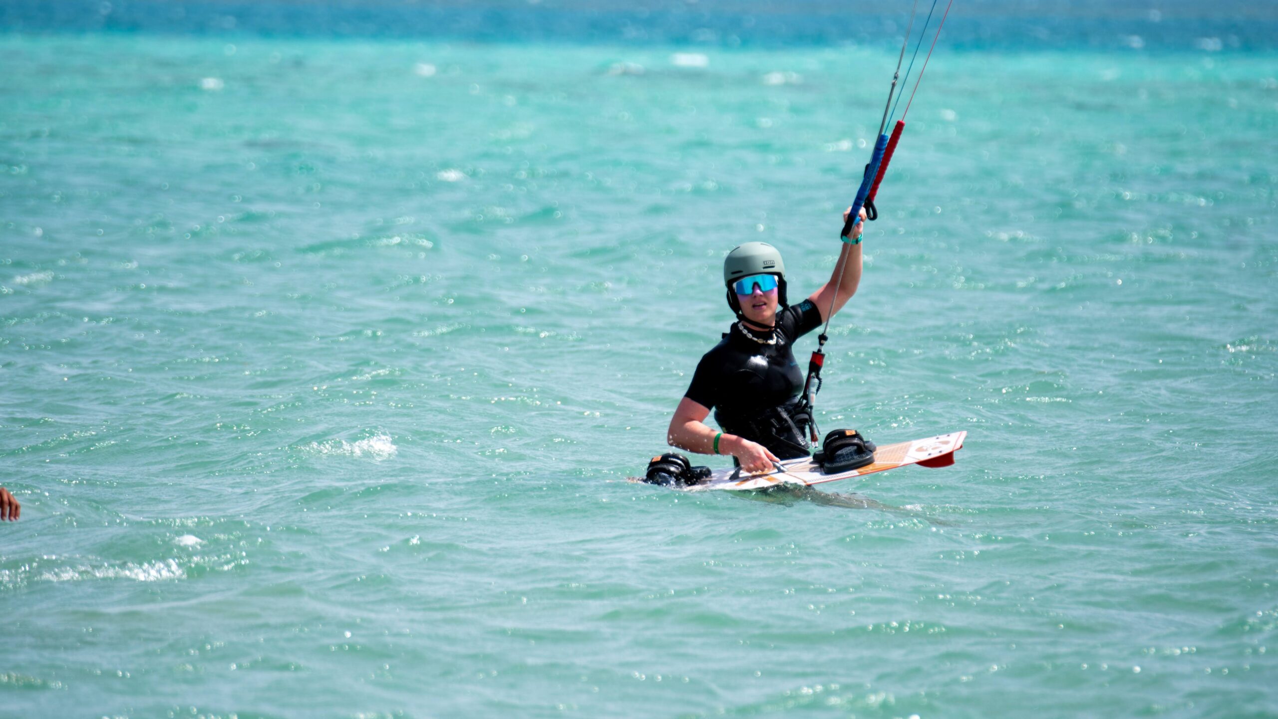 Beginnersles kitesurfen in Egypte